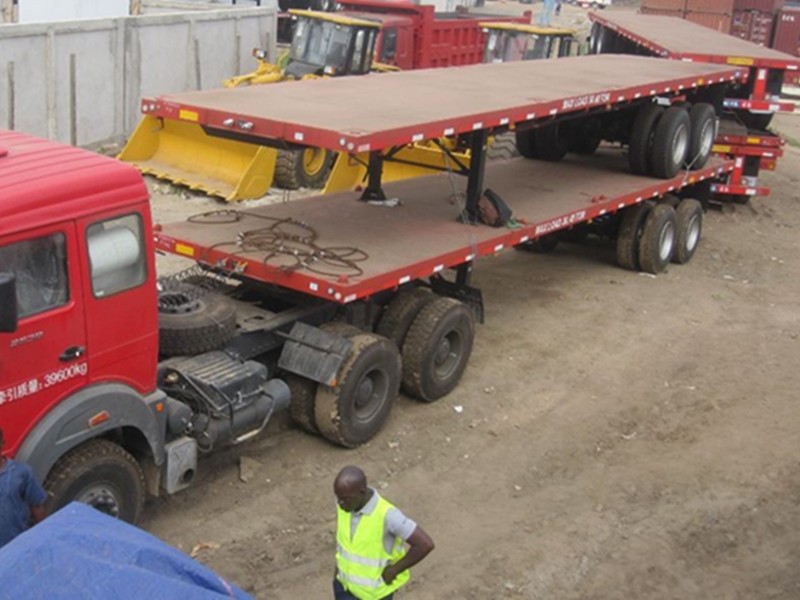 5 units 2 axle 40ft flatbed trailer have arrived at Lago port, Nigeria.