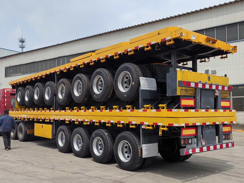 4 axles 80 ton flat bed semi trailer